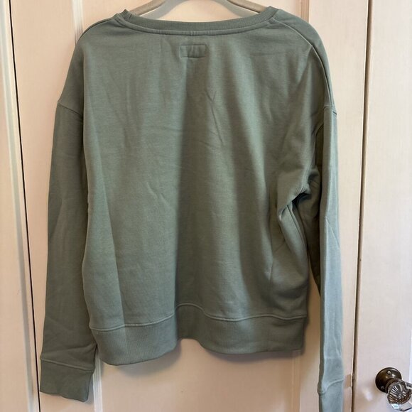 Pact Sweatshirt 100% Organic Fleece Women's Small Green Herb Graphic Sweatshirt - Picture 6 of 6